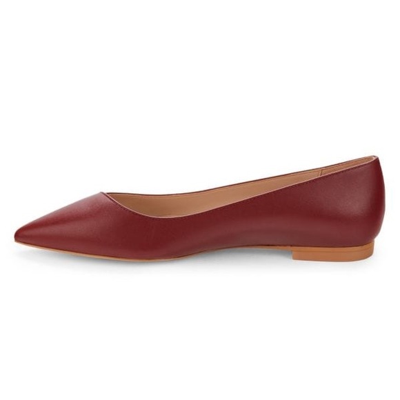 Stuart Weitzman - ballet Avenue Leather Flat in dark red size 9.5 - Picture 5 of 8